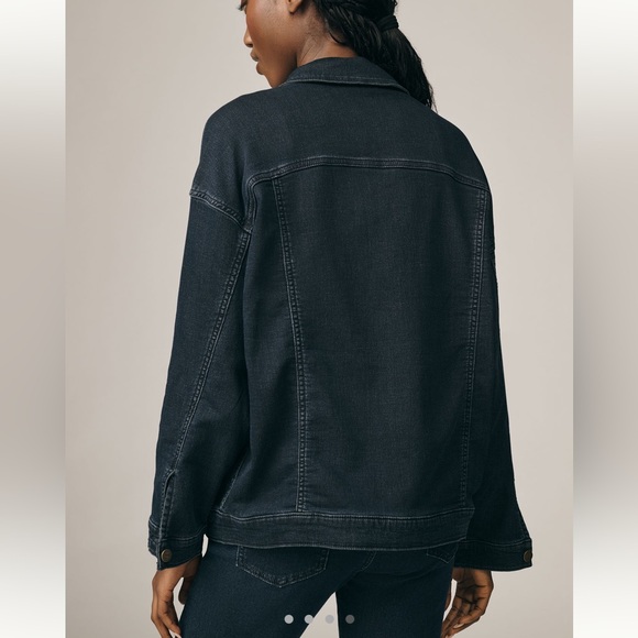 *Anthropologie Pilcro The Weston Denim Knit Boyfriend Jacket - Picture 4 of 5